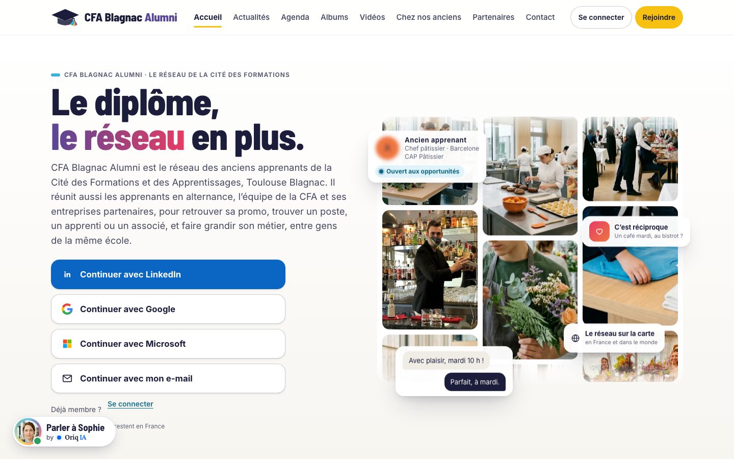 L’accueil de CFA Blagnac Alumni