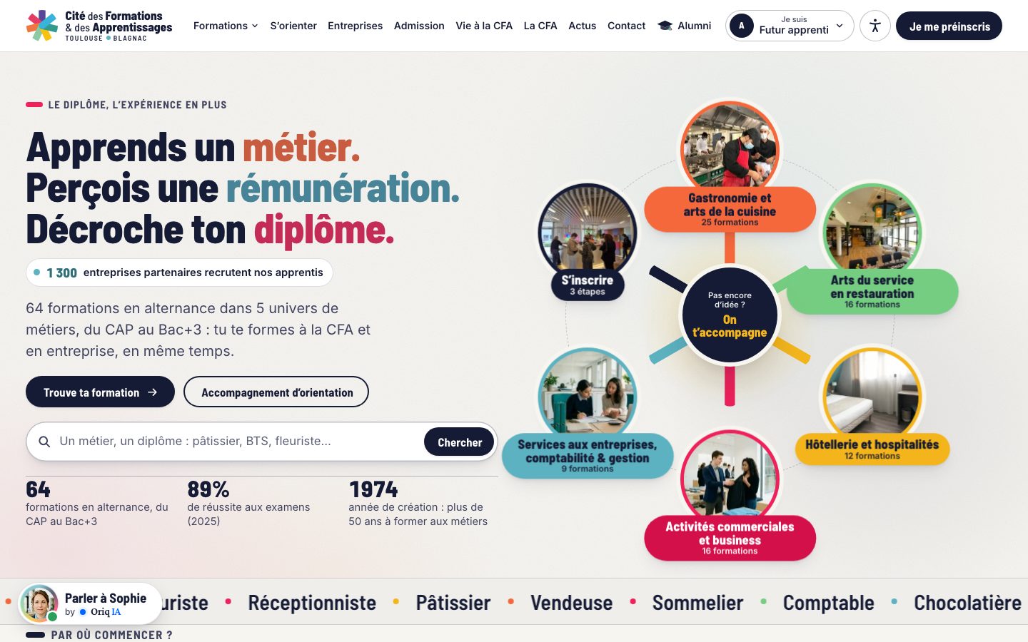 L’accueil du site de la CFA Toulouse Blagnac